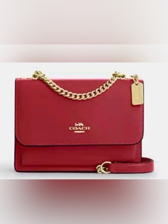 Coach Handbags - ❤️Coach NWT True Red Mini Klare Crossbody Bag with Gold Chain Strap &Hardware
